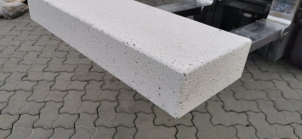 Blockstufe gestrahlt 100x35x15 cm granit-weiss 2. Wahl