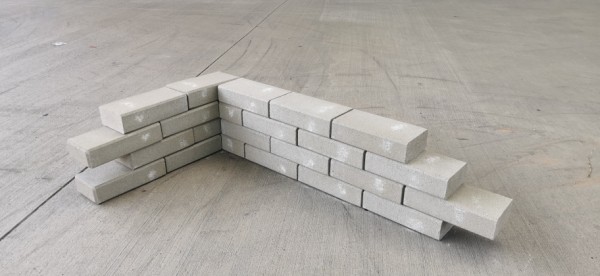 C Line Block Palisade Mauer Einfassung 30x15x7,5 cm grau 2. Wahl