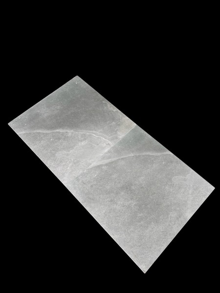 Keramische Terrassenplatte 60x60x2 cm anthrazit-grau nuanciert Schiefer 1.Wahl