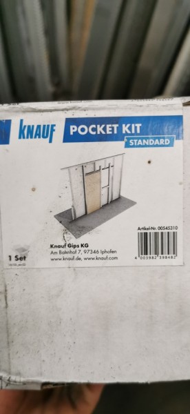 RESTPOSTEN Knauf Pocket Kit Standard - Schiebetür-System zum Einbau in Metallständerwände