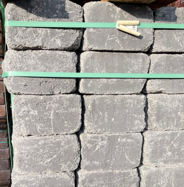 XXL Trockenmauer Bausopo 50x25x15 cm basalt-anthrazit #346